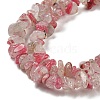 Natural Cherry Blossom Jasper Chip Beads Strands G-G905-12-4