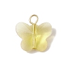 7Pcs Glass Butterfly Pendants PALLOY-JF03138-02-3