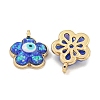 Translucent Evil Eye Resin Pendants KK-M219-22G-07-2