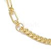 Brass Paperclip Chains and Paperclip Chains Bracelets for Women BJEW-JB10402-4