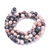 Natural Pink Zebra Jasper Beads Strands G-K410-04-6mm-2