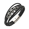 Braided Microfiber Leather Multi-strand Bracelets BJEW-Q010-01A-4