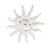 Textured Sun 304 Stainless Steel Adjustable Rings for Women RJEW-H231-01P-2