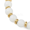 Ion Plating(IP) 304 Stainless Steel & Glass Round Beaded Bracelets for Women BJEW-D046-02G-2