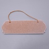 Welcome Sign Natural Wood Door Hanging Decoration for Front Door Decoration HJEW-WH0010-03B-2