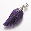 Natural Amethyst Pendants G-E339-02E-5