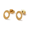 Vacuum Plating 304 Stainless Steel Stud Earrings EJEW-Z040-06G-1