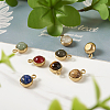 Fashewelry 8Pcs 8 Styles Natural Gemstone Pendants G-FW0001-29-6