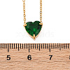 304 Stainless Steel Cubic Zirconia Heart Pendant Necklaces NJEW-Z057-04A-G-5