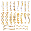 20Pcs 10 Styles Alloy & Crystal Rhinestone & Plastic Pearl Shoe Buckle Clips FIND-PH0024-68G-1