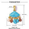 Brass with Enamel Pendants KK-OY001-40G-2