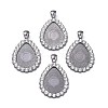 Alloy Pendant Cabochon Settings ALRI-TAC0001-10B-B-1