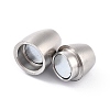 Tarnish Resistant Ion Plating(IP) 304 Stainless Steel Magnetic Clasps with Glue-in Ends STAS-F276-01P-2