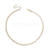 Brass Rectangle Link Chains Necklaces for Women NJEW-JN05145-01-4