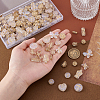 120Pcs 15 Styles Metal Enlaced Transparent Acrylic Beads MACR-GA0001-06-3