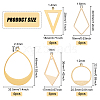 BENECREAT 20Pcs 5 Style Brass Pendants KK-BC0009-93-2