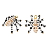 Halloween Theme Dyed Synthetic Turquoise & Glass Seed Beads Pendants PALLOY-MZ00774-03-1