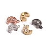 Brass Micro Pave Cubic Zirconia Charms ZIRC-L091-039B-1