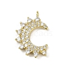 Brass Micro Pave Cubic Zirconia Pendants KK-M322-44G-1