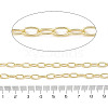 Rack Plating Oval Brass Curb Chains CHC-A010-01G-06-2