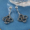 Snake 316 Surgical Stainless Steel Belly Button Rings/Earrings EJEW-G416-18A-AS-3