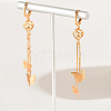 Fashionable Casual Butterfly Tassel Stainless Steel Leverback Earrings PX9736-4