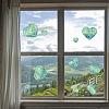 4PCS 2 Styles PVC Stickers Dazzling Color Window Stickers 3D Laser Heart Shaped Electrostatic Glass Window Stickers JX829A-3