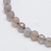 Natural Grey Agate Round Beads Strand G-L084-4mm-08-2