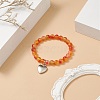 Two Tone Natural Jade Beaded Stretch Bracelet BJEW-JB09176-2