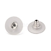 Brass Bullet Clutch Bullet Clutch Earring Backs with Pad KK-C3213-S-1