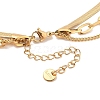 Golden Tone 304 Stainless Steel 3 Layer Necklaces for Women NJEW-A032-03G-01-3