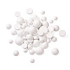 120Pcs 4 Styles Spray Painted White Wood Cabochons WOOD-TA0001-52-15