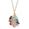 Chakra Yoga Gemstone Pendant Necklaces NJEW-JN05083-02-1