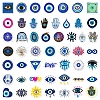 Evil Eye PVC Paper Sticker Labels EVIL-PW0004-14-2