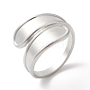 304 Stainless Steel Teardrop Open Cuff Ring for Women RJEW-K245-37P-3