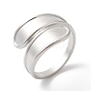 Non-Tarnish 304 Stainless Steel Teardrop Open Cuff Ring for Women RJEW-K245-37P-3