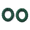 Spray Painted CCB Plastic Linking Rings CCB-Q091-011B-2
