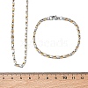 304 Stainless Steel Chain Necklaces & Bracelets Sets SJEW-D091-11GP-5