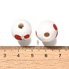 Valentine's Day Element Printed Wood Beads WOOD-R002-01-01-3