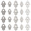 DICOSMETIC 20Pcs 5 Style 304 Stainless Steel Pendants Cabochon Settings STAS-DC0004-74-1