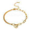 Brass Charm Bracelets BJEW-P342-02G-1