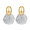 Two Tone Brass Dangle Stud Earrings FS-WGF18BB-08-1