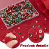 500Pcs 5 Colors Transparent Spray Painted Crackle Glass Beads CCG-PH0001-18-4
