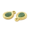 Natural African Jade Teardrop Charms STAS-J401-VC668-3