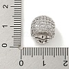 Brass Micro Pave Clear Cubic Zirconia Beads ZIRC-P119-14P-01-3