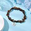 Natural Tiger Eye Chip Beaded Stretch Bracelets BJEW-JB11133-01-2