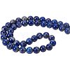 Natural Lapis Lazuli Bead Strands G-PH0028-8mm-16-5