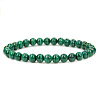 Natural Malachite Round Beaded Stretch Bracelet SF8562-1-1