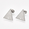 304 Stainless Steel Stud Earring Findings X-STAS-S079-69B-2