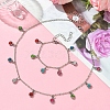 Twelve Months Birthstone Alloy Glass Rhinestone Charms Jewelry Sets SJEW-FS00001-3